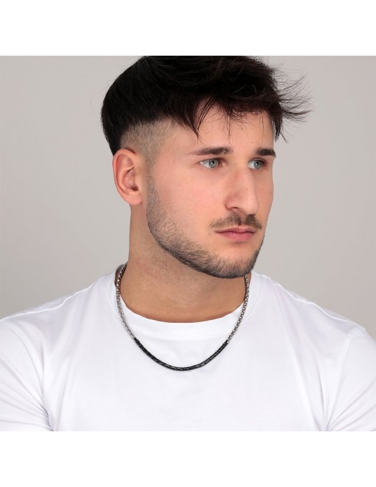 Collana Morellato - Catene - Acciaio - Maglie Nere - SATX12