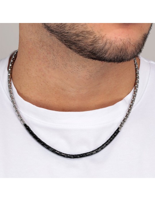 Collana Morellato - Catene - Acciaio - Maglie Nere - SATX12