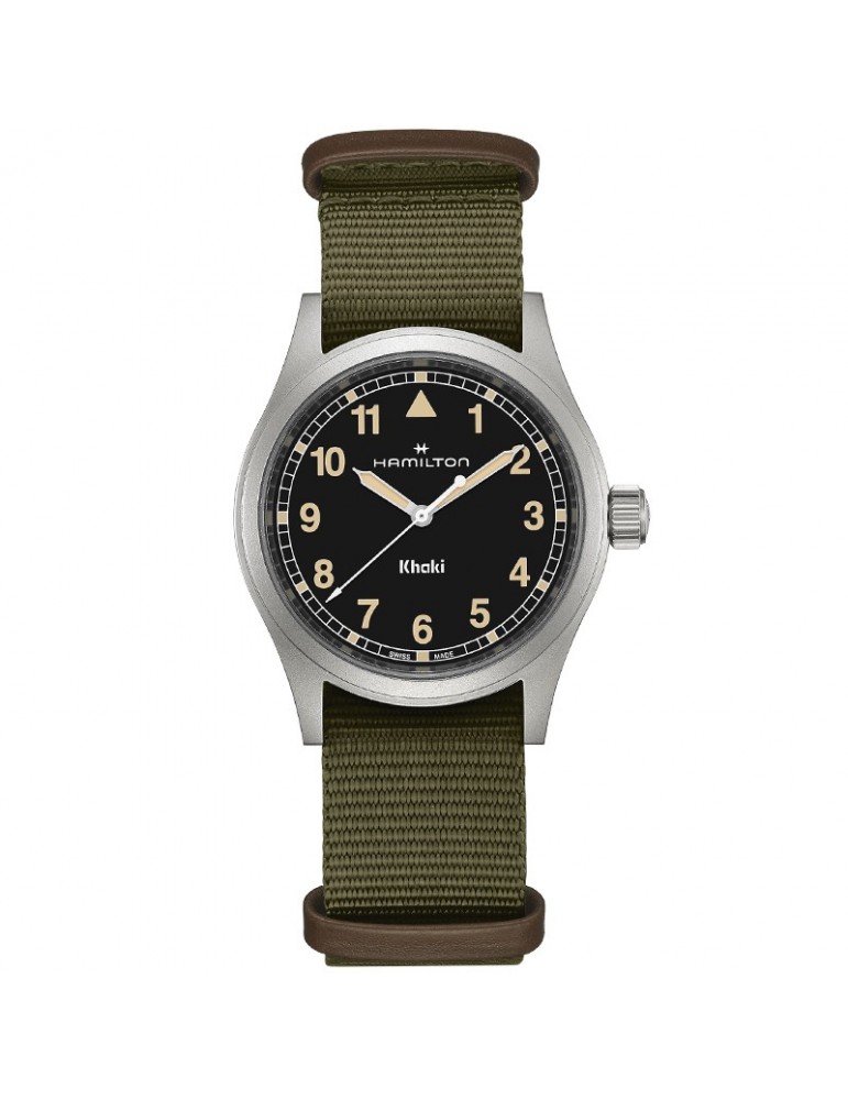 Hamilton Watch - Khaki Field Quartz 38mm Black Green - NATO Strap - 0