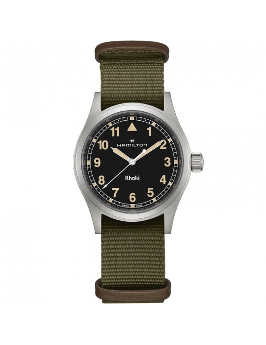 Hamilton Watch - Khaki Field Quartz 38mm Black Green - NATO Strap - 0