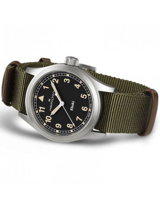 Hamilton Watch - Khaki Field Quartz 38mm Black Green - NATO Strap - 0