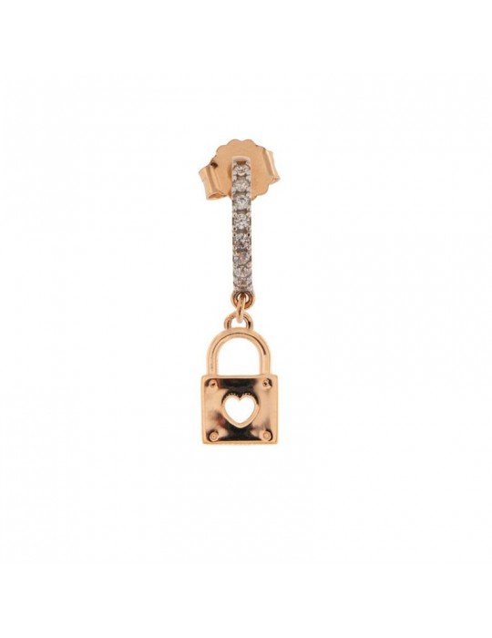 Rue Des Mille Woman's Mono Padlock Earring - 0