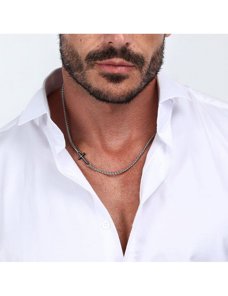 Collana Morellato - Cross - Acciaio - Croce - Lega Nera - SKR61