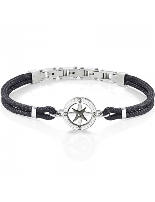 Morellato Bracelet - Versilia - Black Cord - Compass Rose -SAHB07 Morellato Bracelet - Versilia - Black Cord - Compass Rose -SAHB07