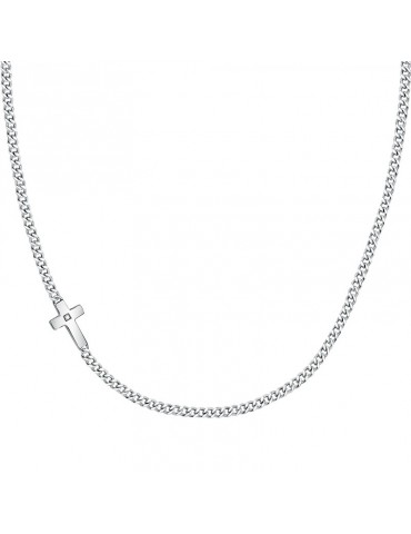 Morellato Necklace - Cross - Lateral Cross - White Crystal - SKR62