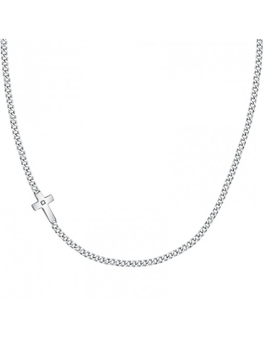 Morellato Necklace - Cross - Lateral Cross - White Crystal - SKR62