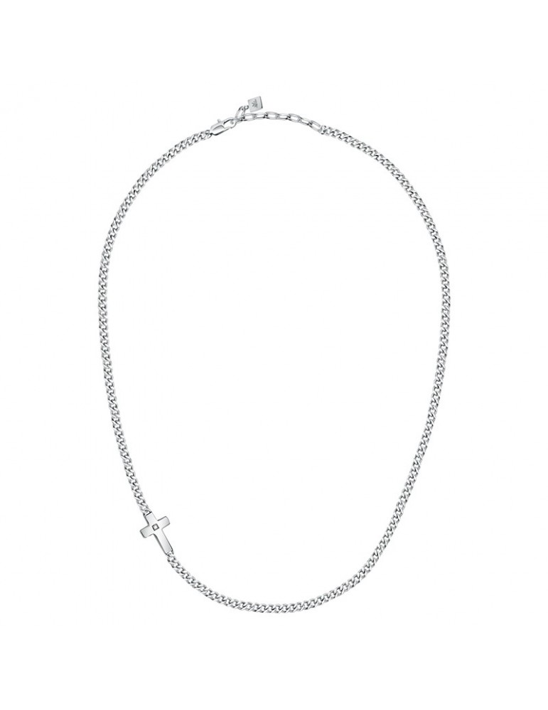 Morellato Necklace - Cross - Lateral Cross - White Crystal - SKR62