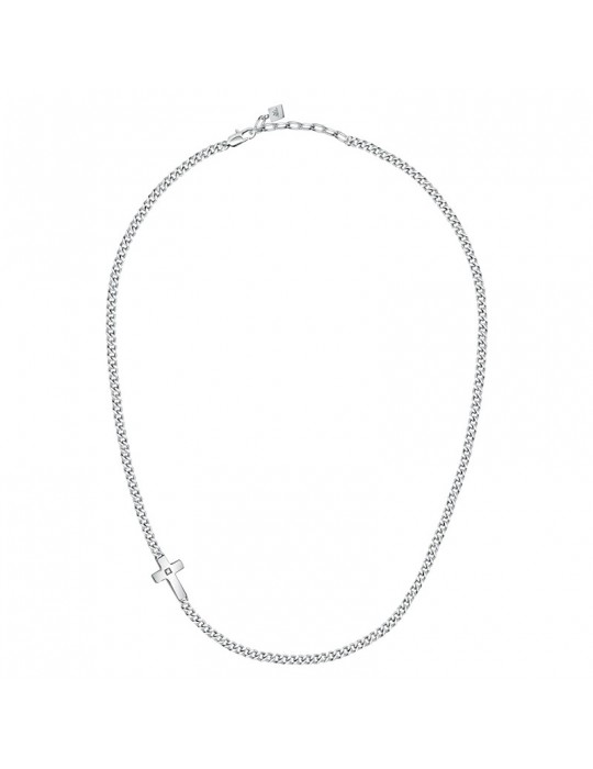 Morellato Necklace - Cross - Lateral Cross - White Crystal - SKR62
