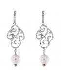Coscia Pearl's Earrings - Australian South Sea in White Gold with Diamonds - 0