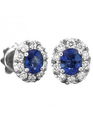 Picca Earrings with Sapphires and Diamonds for Woman - 0