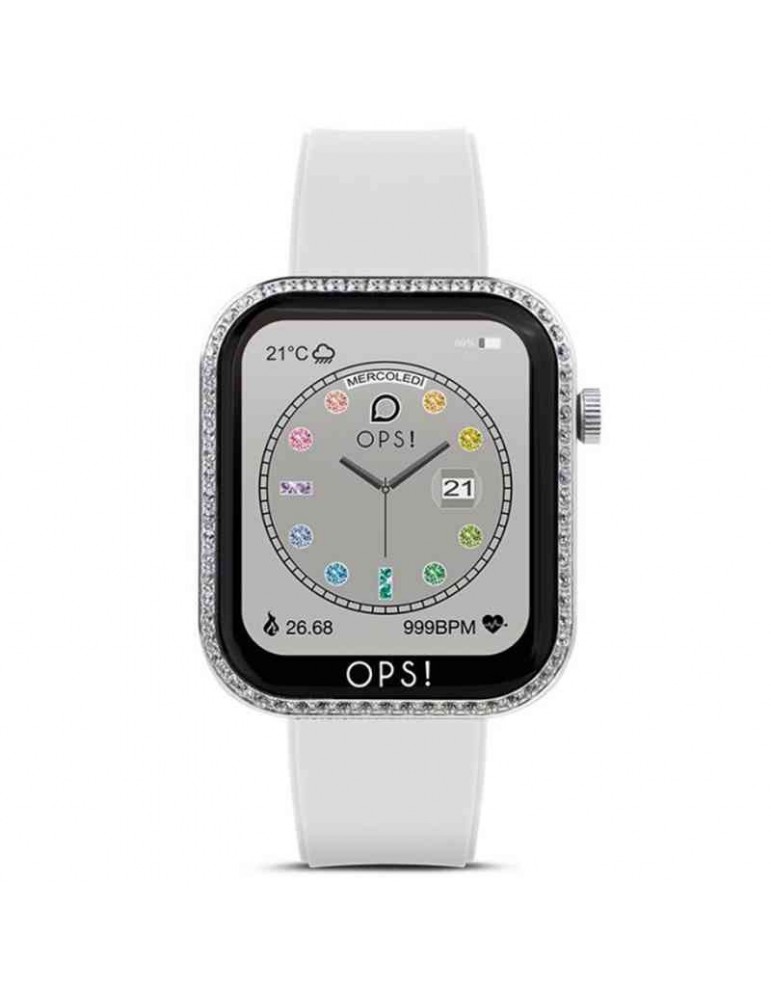 Smartwatch Oops! - Call Love Diamonds - White - Crystals - OPSSW39
