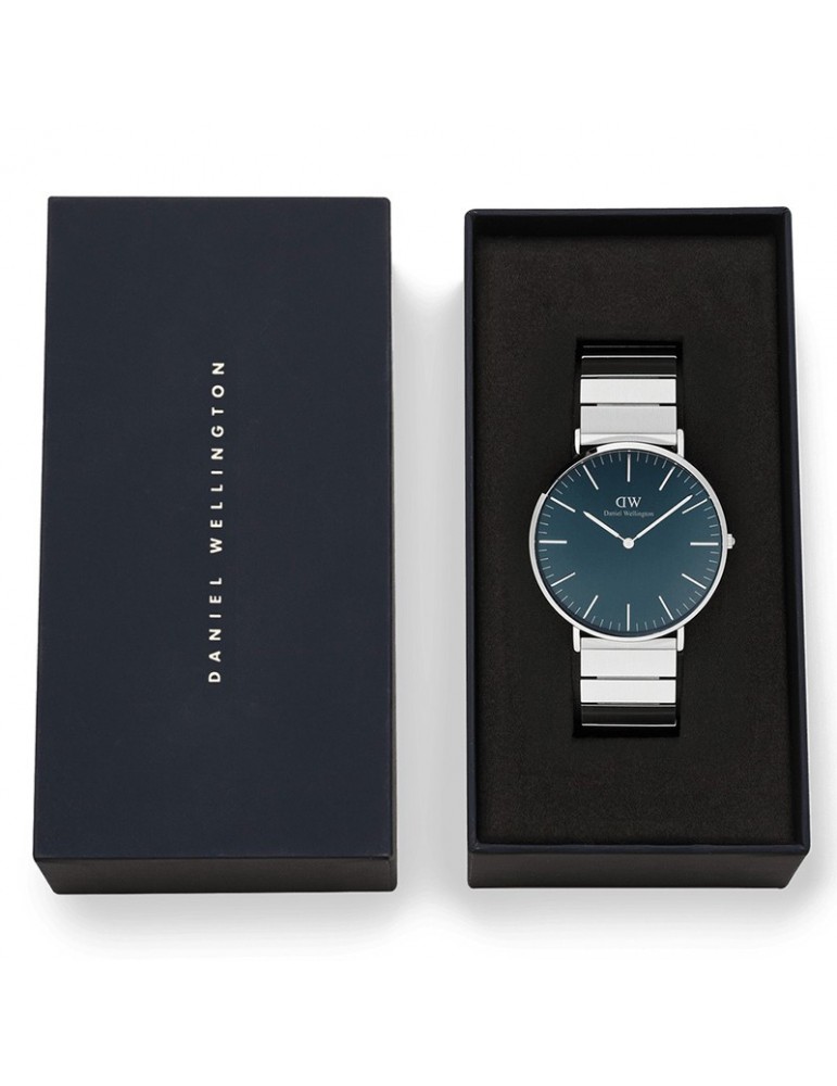 Orologio Daniel Wellington-Piano Link Arctic Silver-40mm-Blu-DW00100776