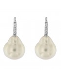 Coscia Earrings with Baroque Australia Pearls and Diamonds for Women - 0