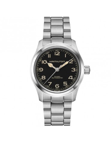 Orologio Hamilton - Khaki Field Murph 38mm Nero - Bracciale Acciaio - H70405130