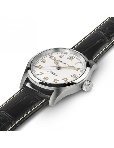 Orologio Hamilton - Khaki Field Murph 38mm Bianco - Cinturino Pelle - H70405710 2