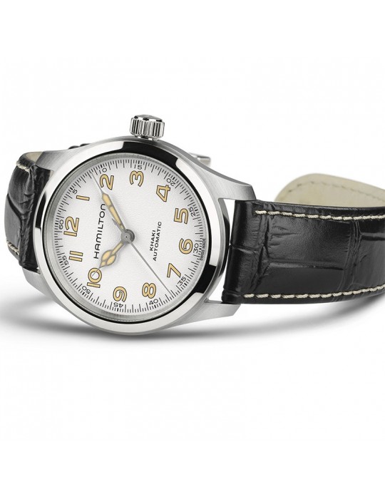 Hamilton Watch - Khaki Field Murph 38mm White - Leather Strap - 0