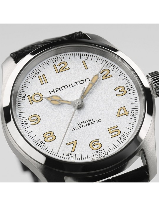 Hamilton Watch - Khaki Field Murph 38mm White - Leather Strap - 0
