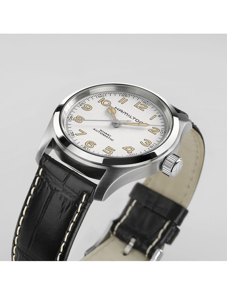 Hamilton Watch - Khaki Field Murph 38mm White - Leather Strap - 0