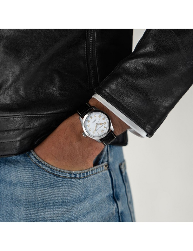 Hamilton Watch Khaki Field Murph 38mm White Leather Strap