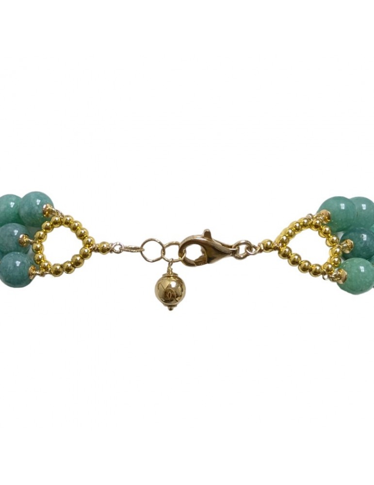 Collana Giadan - Marzia - Ambra Verde - Perle Rosa - GIADAN31