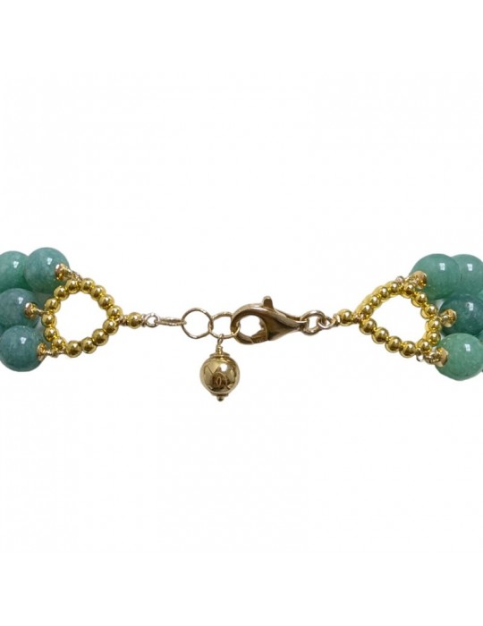 Collana Giadan - Marzia - Ambra Verde - Perle Rosa - GIADAN31