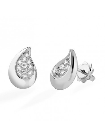 Orecchini Buonocore - Dew a Goccia in Oro Bianco 18 carati con Diamanti Bianchi 0,36 ct - 1506O01DW
