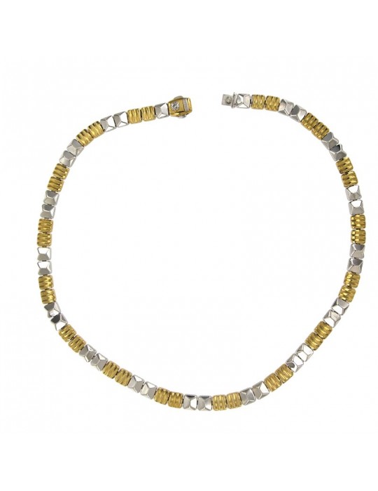 Collana Chimento - Bicolore in Oro Giallo ed Oro Bianco 18 carati 40 cm - 1G02409ZB2400