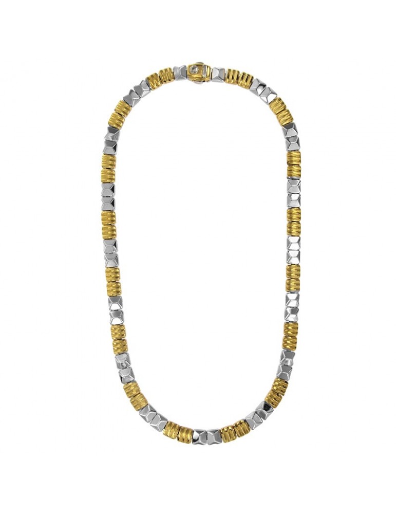 Chimento Necklace - Two-tone in 18K Yellow Gold and White Gold 40 cm - 0