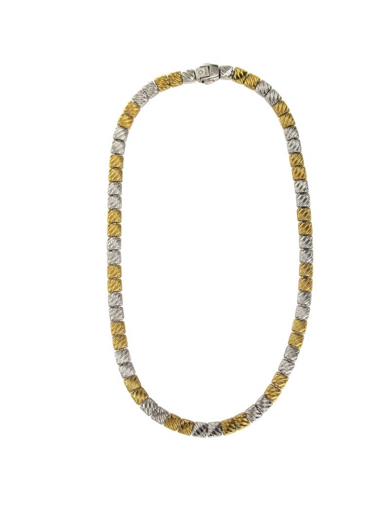 Collana Chimento - Bicolore in Oro Giallo ed Oro Bianco 18 carati 40 cm - 1G02409ZB2400