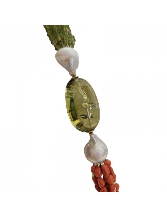 Collana Giadan - Rossogiadan - Perle Barocche - Corallo Rosso-GIADAN33