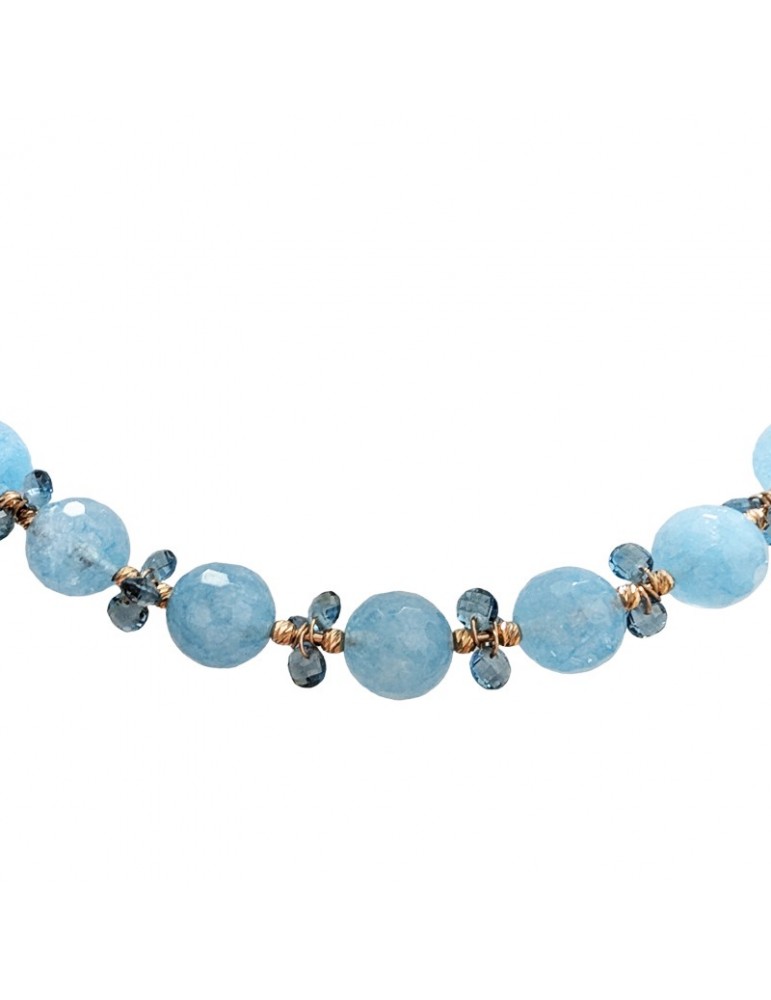 Giadan Choker Vivien Rigid Aquamarine Blue Topaz GIADAN27
