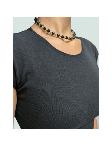 Girocollo Giadan - Vivien - Argento 925% -Onice-Zirconi Verdi-GIADAN28 2