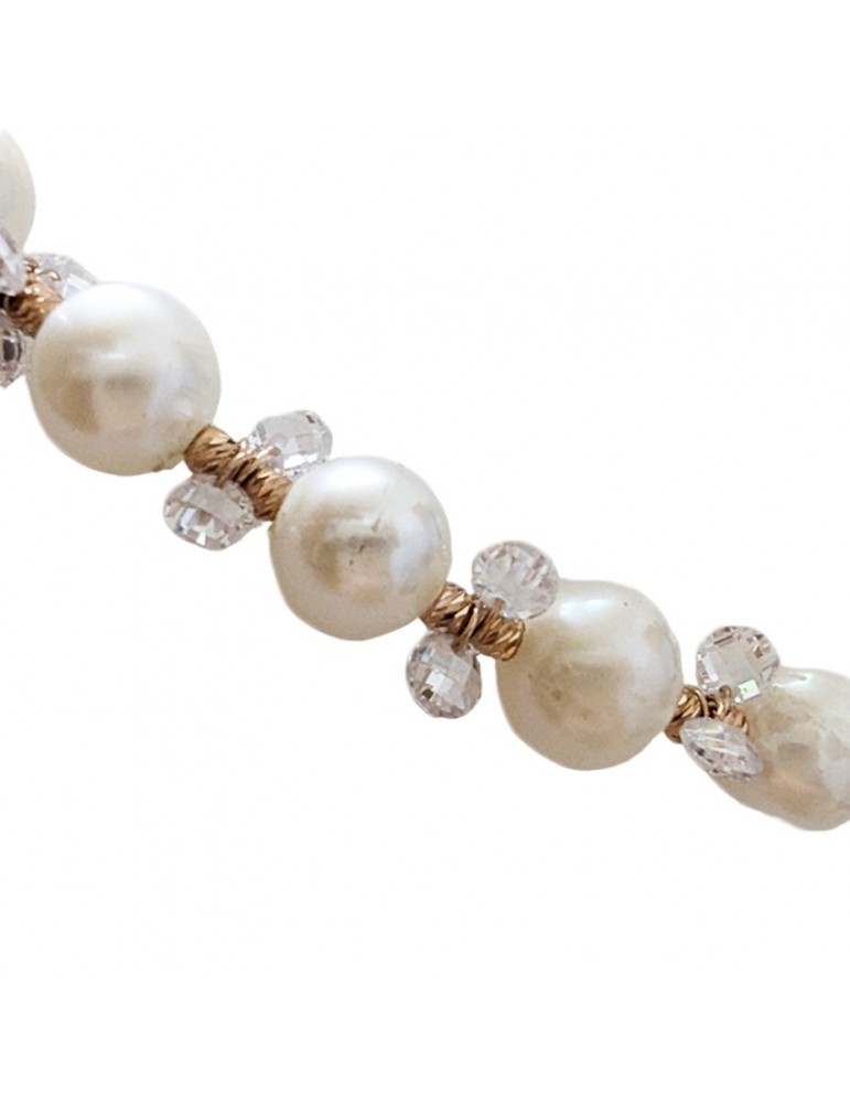 Giadan Choker - Vivien - Pearls - Transparent Topaz - GIADAN29