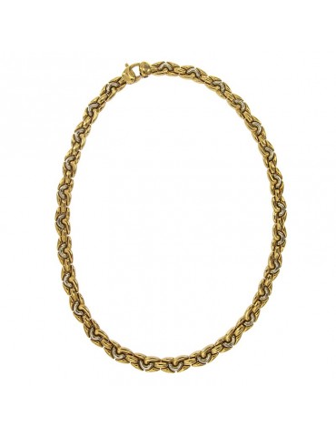 Collana Chimento - Bicolore in Oro Giallo ed Oro Bianco 18 carati 43 cm - 0