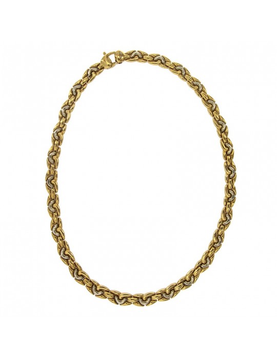 Collana Chimento - Bicolore in Oro Giallo ed Oro Bianco 18 carati 43 cm - 0