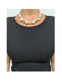 Collana Giadan - Sabbiabianca - Perle Barocche -Spinello Nero-GIADAN23