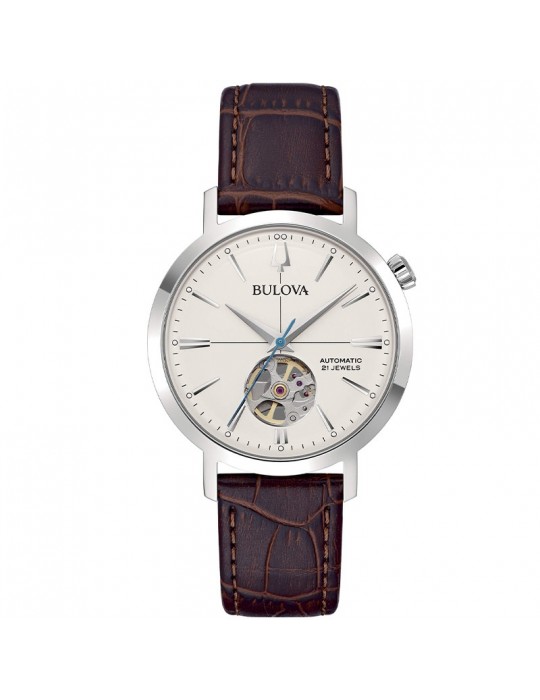 Orologio Bulova Uomo - Aerojet Meccanico Automatico 38mm Bianco - 96A318