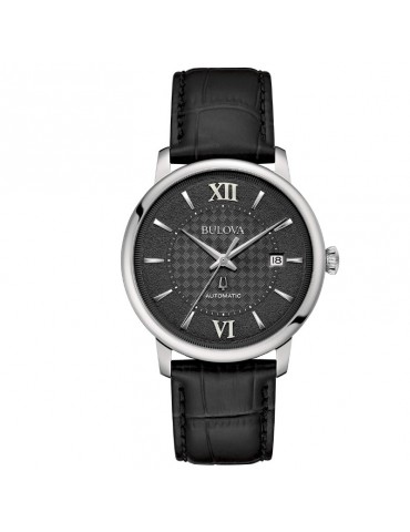 Orologio Bulova Uomo - Classic Hudson Meccanico Automatico 39mm Nero - 96B441