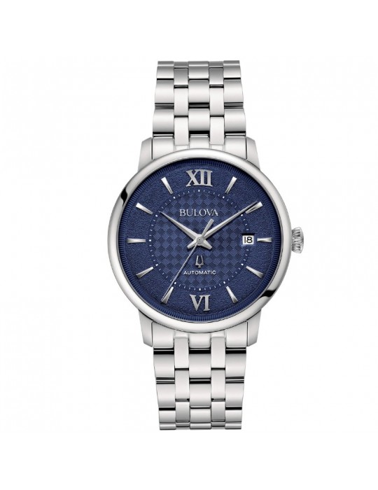 Orologio Bulova Uomo - Classic Hudson Meccanico Automatico 39mm Blu - 96B447
