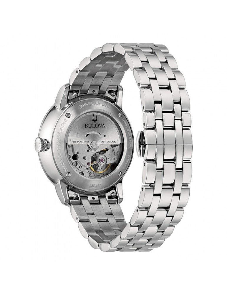Orologio Bulova Uomo - Classic Hudson Meccanico Automatico 39mm Blu - 96B447