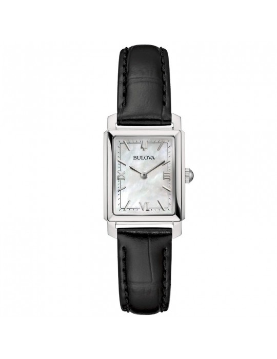 Bulova Watch - Classic Sutton Tank 21x32.5mm Mother of Pearl with Leather Strap - 0