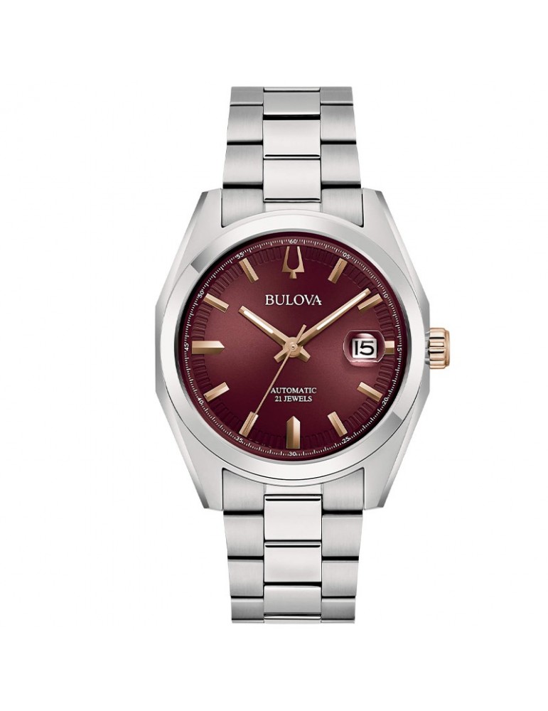 Orologio Bulova Uomo - Surveyor Meccanico Automatico 39mm Rosso Rose Gold - 98B422