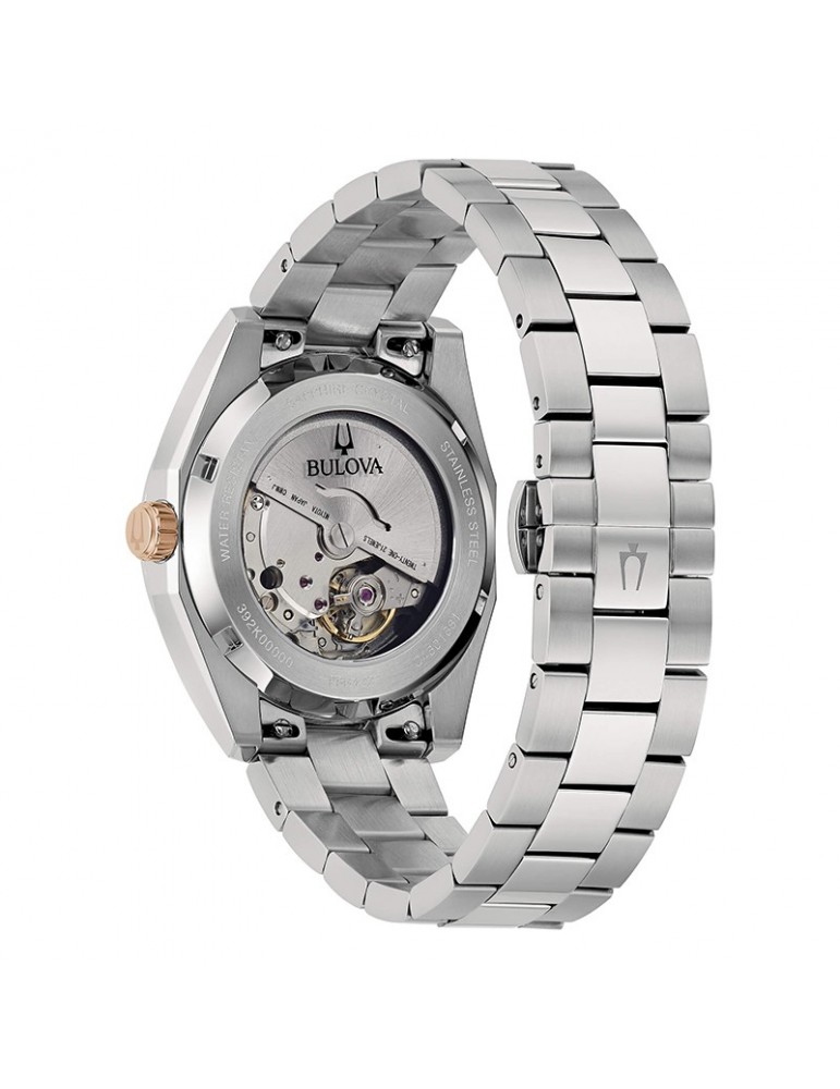 Orologio Bulova Uomo - Surveyor Meccanico Automatico 39mm Rosso Rose Gold - 98B422