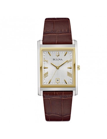 Bulova Watch - Classic Rectangle Quartz 29mm Silver Gold - 0