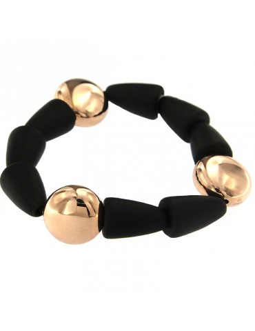 Bracciale Idandi Elastico con Sfere Rosè da Donna - 0