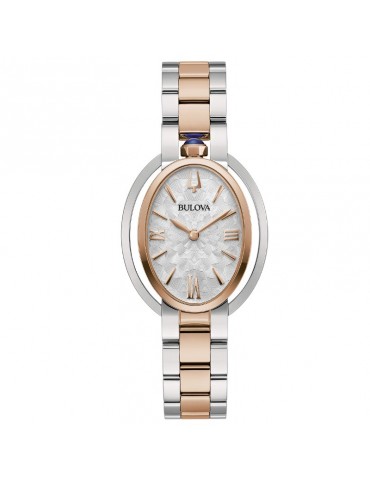 Bulova Women's Watch - Rubaiyat Quartz 29mm Silver Rose Gold with Steel Bracelet - 0