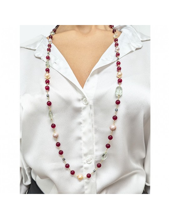 Collana Giadan - Artelier - Agata Rubino - Perle - GIADAN19