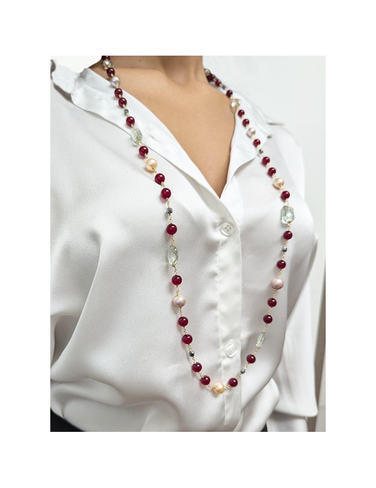Collana Giadan - Artelier - Agata Rubino - Perle - GIADAN19