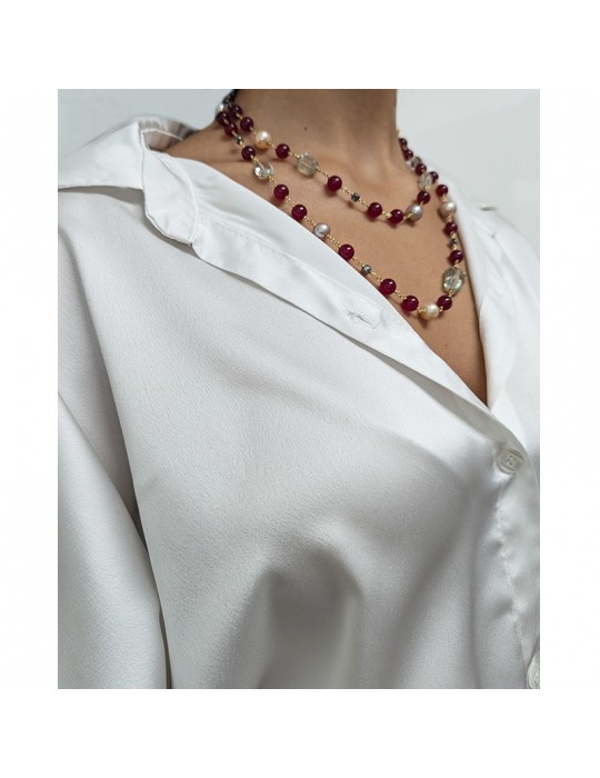 Collana Giadan - Artelier - Agata Rubino - Perle - GIADAN19