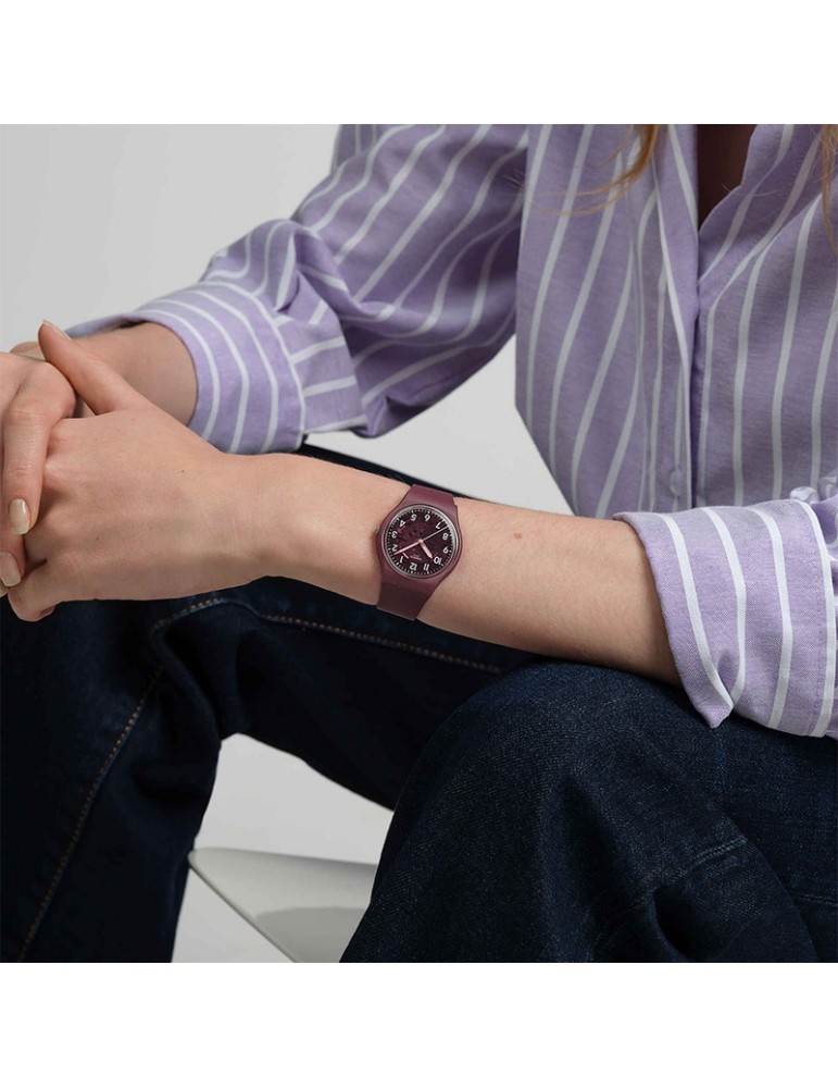 Orologio Swatch-Essentials-Thru the Crown Glass-34mm-Bordeaux-SO28R115
